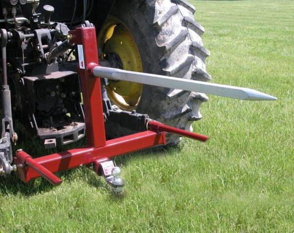 3-Point Single Spear hay bale spear with 2 stabilizers