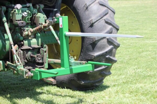 green 3-Point Single hay bale spear