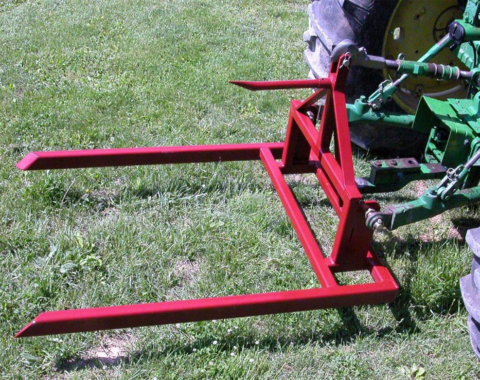 red 3-point Big Bale Fork