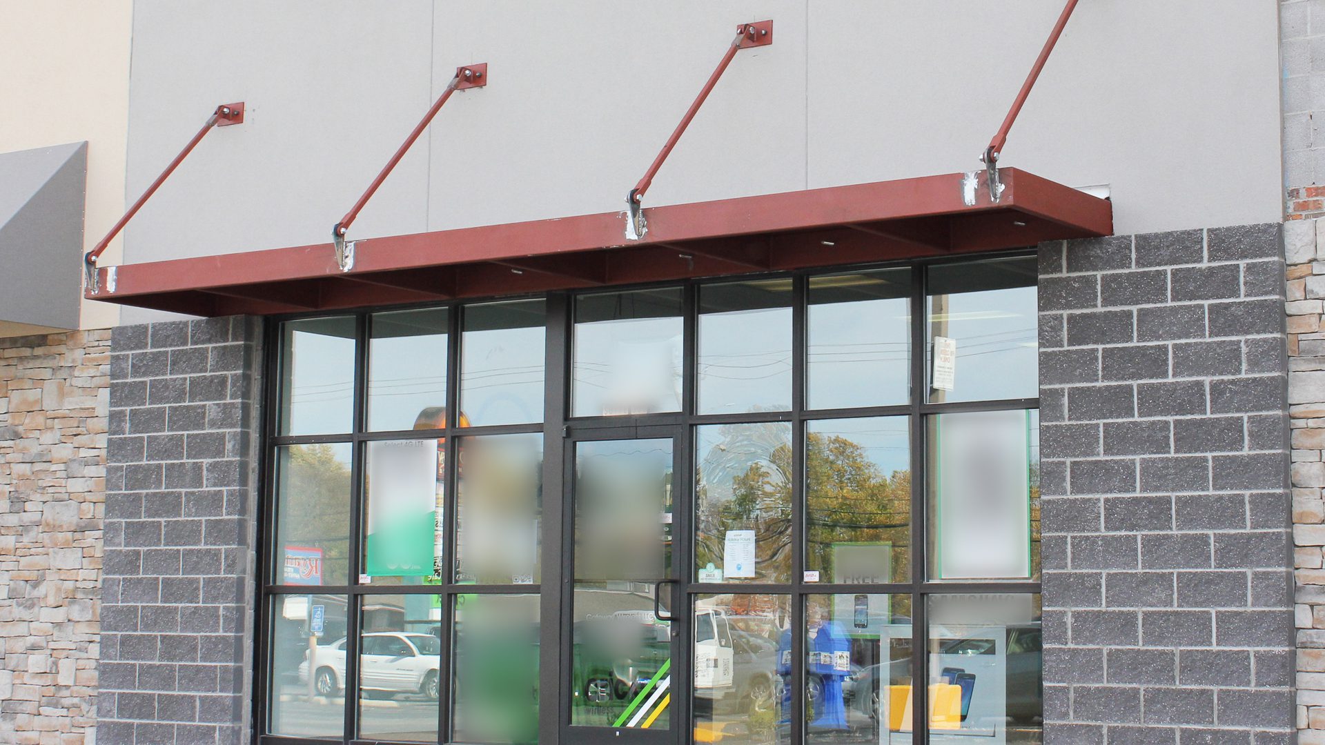 exterior structural steel awning