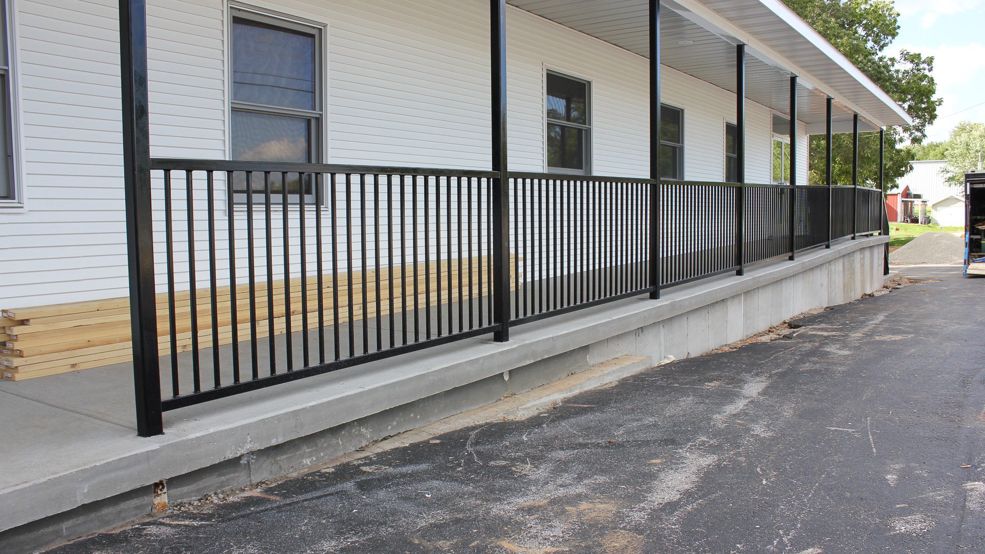 structural steel sidewalk railing
