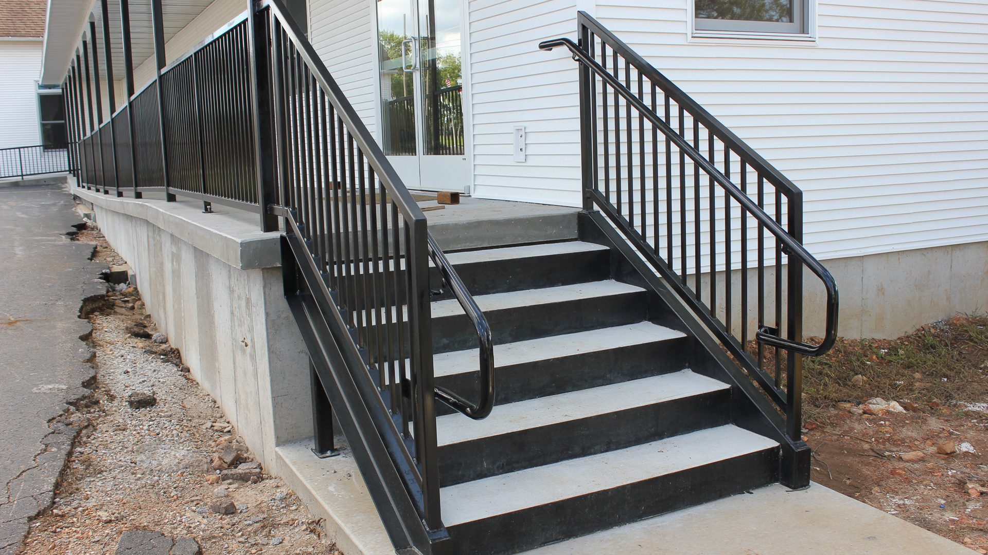 structural rail stairs and railing